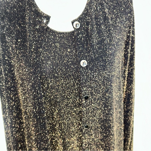 Chic Black Glitter Women's Top‎ and Jacket - Picture 2 of 11